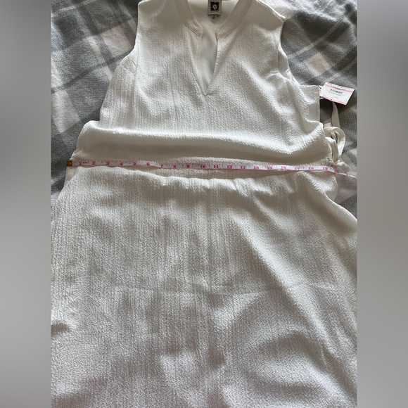 NWT - Anne Klein White Sleeveless Mid-Calf Tie Waist Dress - Picture 15 of 16